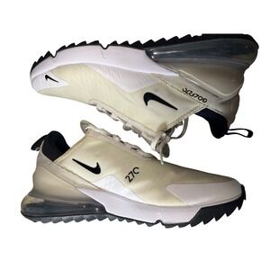 Nike Air Max 270 Golf Shoes CK6483 102 Men's Size 8.5 Beige Black